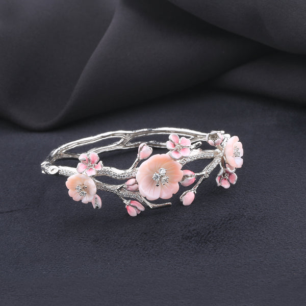 Blossom-Silver-Bangle